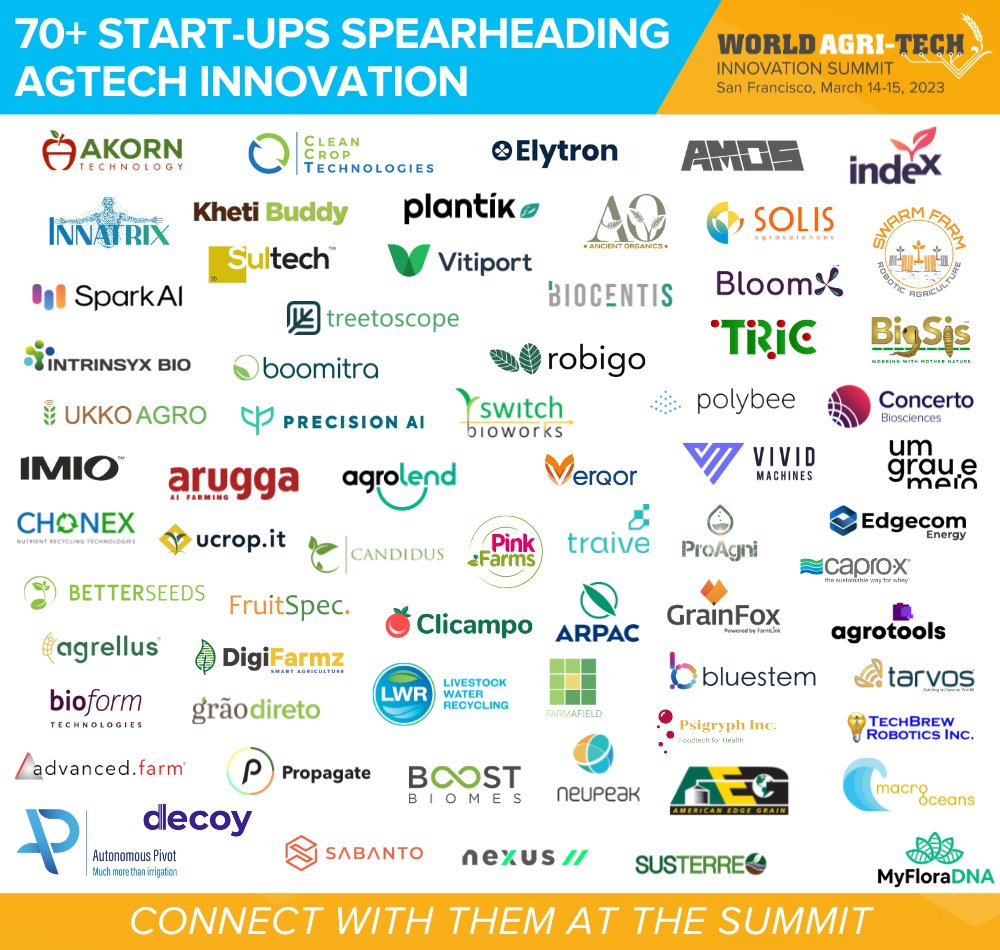 More start-ups than ever before are under the spotlight at #WorldAgriTech next month, as we extend to a whole new floor!
Get ready to meet with 70 early-stage innovators actively seeking finance and partnerships.

Quick guide to our start-ups: bit.ly/3S3uS28