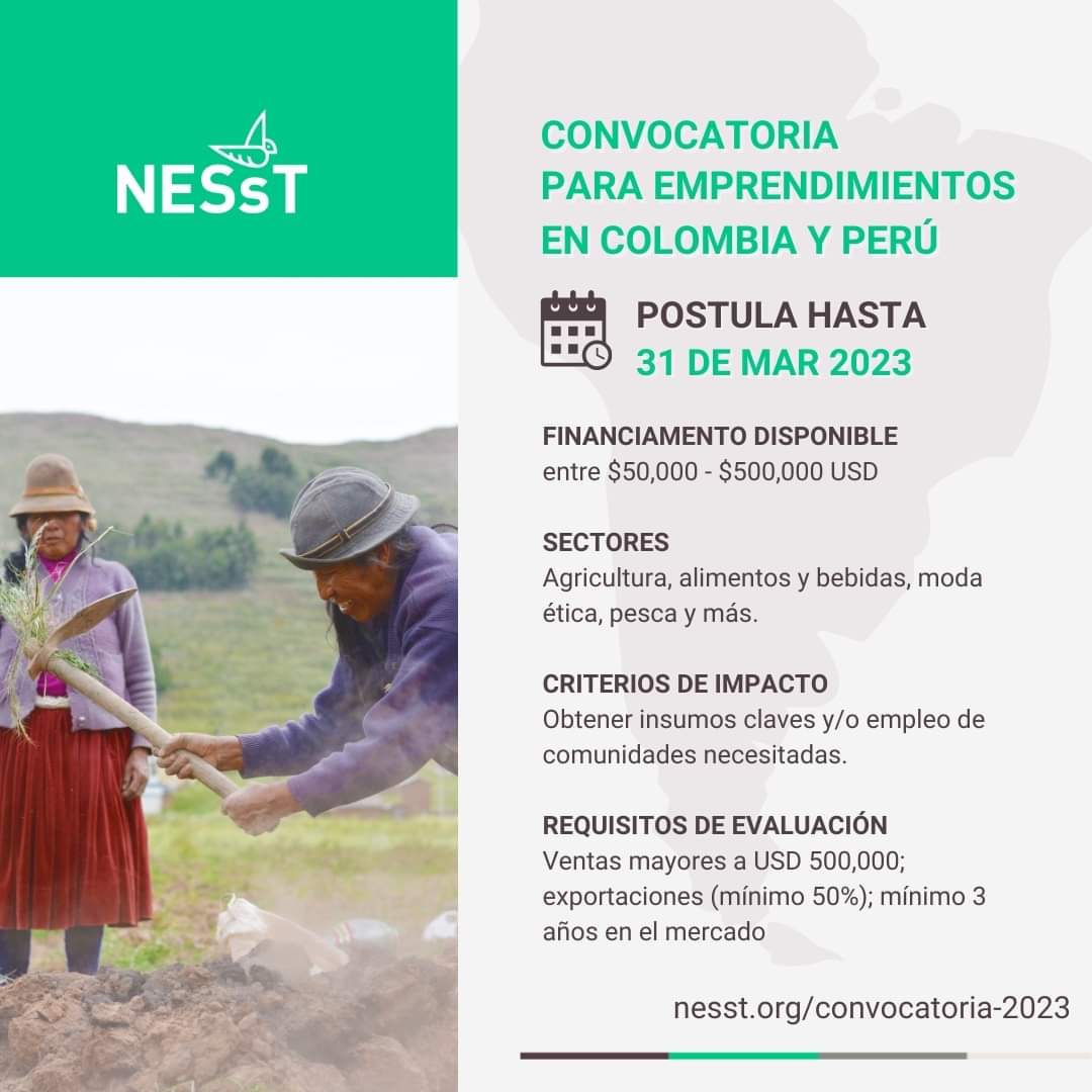 SaldarriagaConc's tweet photo. YA está abierta la convocatoria Fondo Lirio NESsT 2023 de @nesstorg, una iniciativa dirigida a brindar apoyo a empresas sociales que ofrecen oportunidades de empleo sostenible a comunidades vulnerables.

Conoce más👉https://t.co/Qa3VEv4IGf

#Convocatoria #FSCComparte #Inclusión https://t.co/M6tArDB0mV