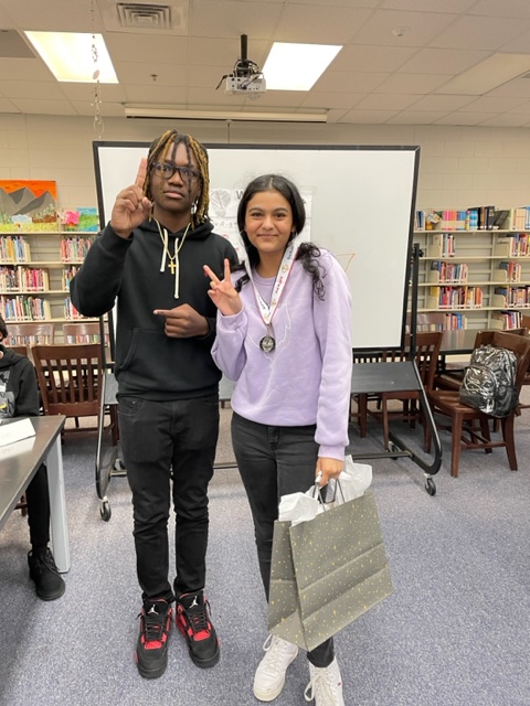 GrdmsMedia's tweet photo. Mrs. Imbert's 8th GA Studies classes are showing Literacy in Action through Vocabulary!  A little friendly competition to see who knows their terms and standards!  Winners got books, bragging rights, and gift bags!  @genraydavis @RockdaleSchools https://t.co/q5j5mGG4mp
