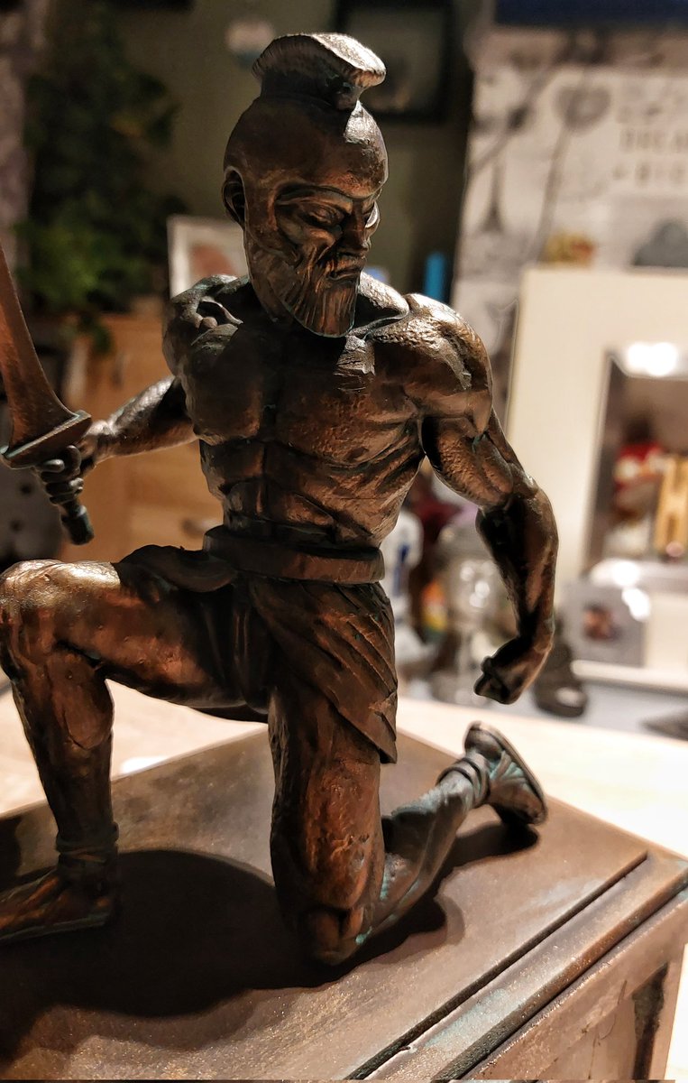 matt_else's tweet photo. Another Talos done.... modeled in lightwave and then resin printed on a halot one plus... plinth handmade from sintra #Talos #greekmythology  #greek #movie #sinbad #stopmotion #3Dprinting #monster #classic #mythology #forsale #ebay #miniaturepainting https://t.co/ISKfWVtuys