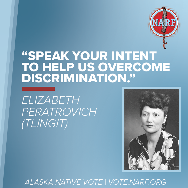 NDNrights's tweet image. Native Voters Remain Disenfranchised in Alaska. This Elizabeth Peratrovich Day we call for legislation to address these problems. Learn more about the bipartisan Native American Voting Rights Act at vote.narf.org/native-america…

#NativeVote | #VotingRights