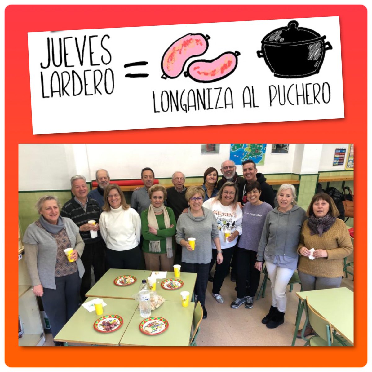 adultoshuesca's tweet photo. Alumnos@s de inglés de nuestro centro celebrando #jueveslardero #jueveslarderolonganizaenelpuchero
#fatthursday #englishforfun #epaaragon https://t.co/5xdz9ERgf9