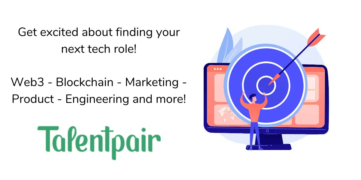 Let finding a new tech role be exciting again! Whether you're looking for a role in Web3, Blockchain, Engineering, Marketing, Product or other areas, Talentpair helps until you're hired. Slide into the link below to see a powerful job search for you. buff.ly/3lsFt8m