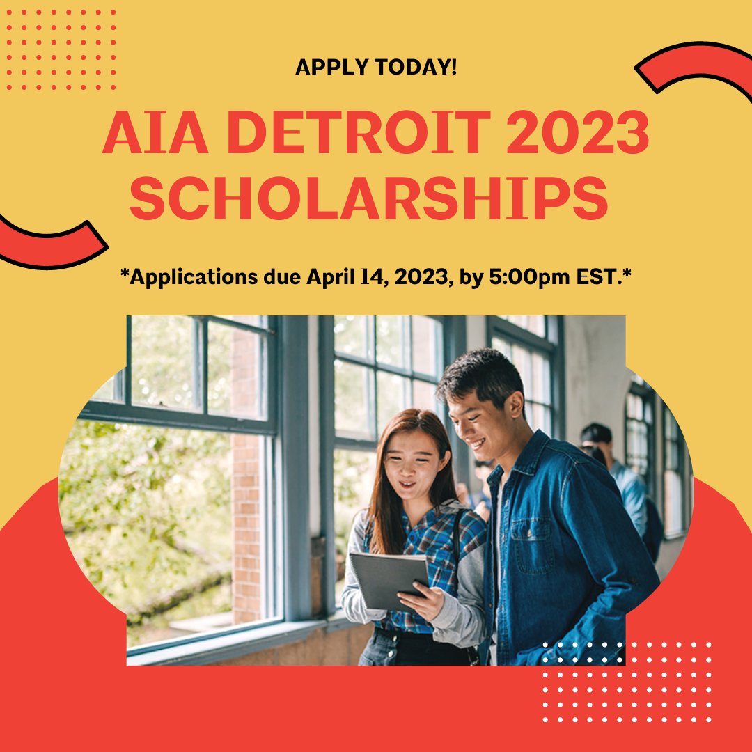 AIADetroit's tweet image. We are so excited to announce that AIA Detroit is offering TWO scholarships: (1) $1,500 and (1) $3,000.

Find out if you are eligible &amp;amp; apply today:
aiadetroit.com/the-2023-aia-d…

#AIADet #detroitarchitecture #blueprintforbetter