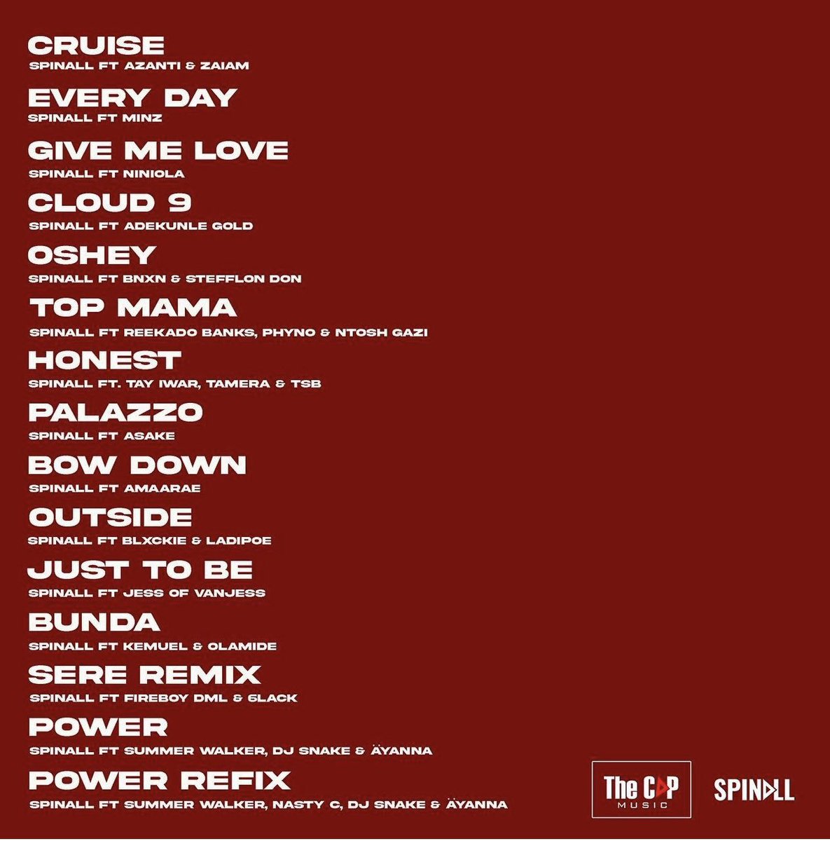 On track 11 🤍out tomorrow @SPINALL