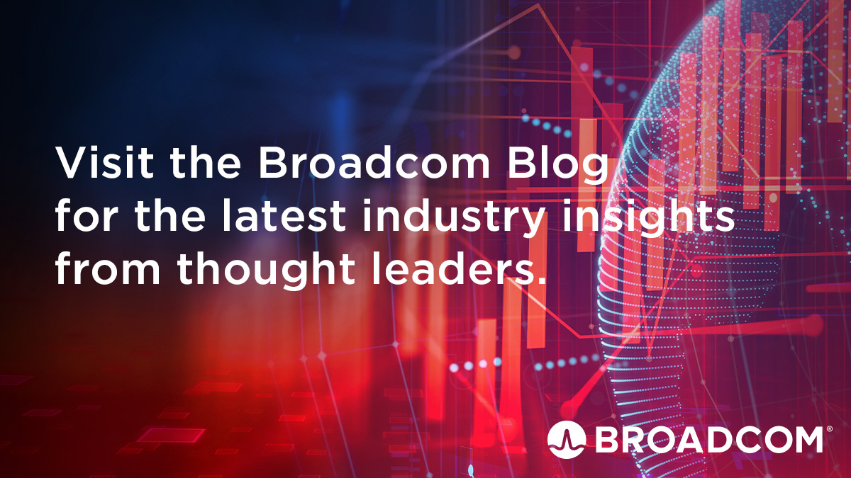 Visit the Broadcom Blog for the latest industry insights from thought leaders on topics from #semiconductor and infrastructure software products to #datacenter, #networking, software, #broadband, #wireless, storage and industrial markets, and more. bit.ly/3wL2qZi