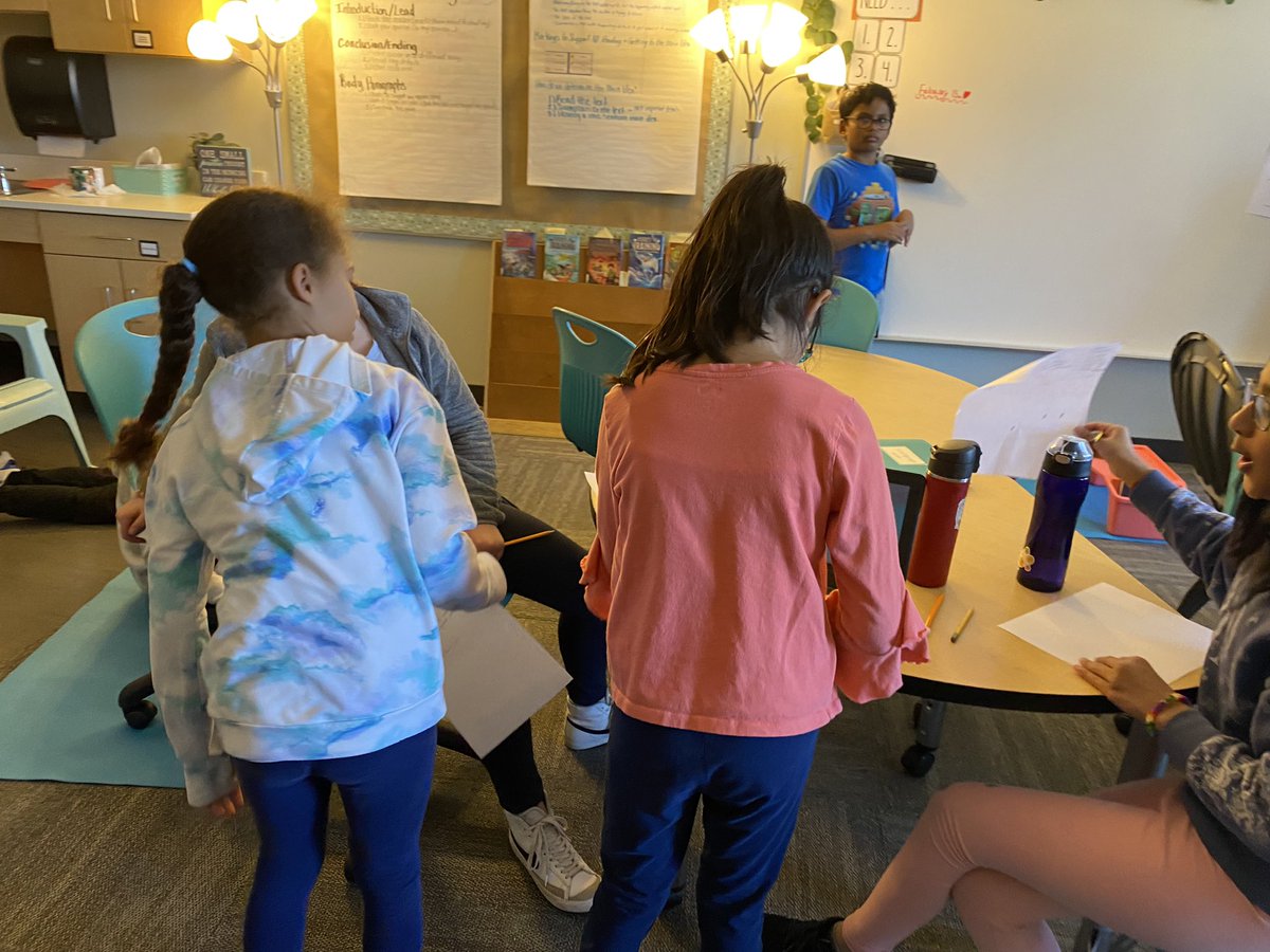 ADESRowe's tweet photo. Creating, planning, and practicing our skits, songs, or artwork to show our understanding of allusions in books and conversations. @adeDCSD @ADESjmay https://t.co/RX5CZWsOnQ