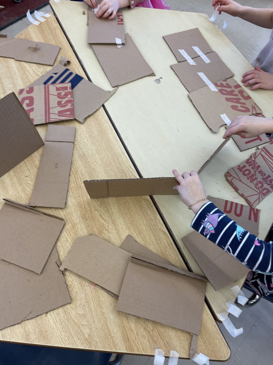 Kindy classes building a village. #STEM