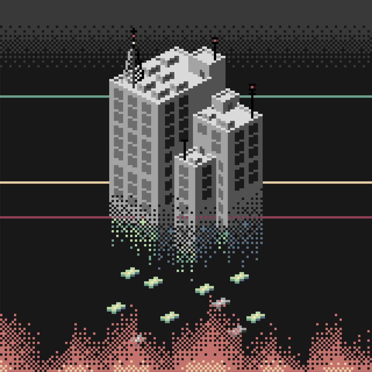cv_Krueger's tweet photo. 📐@greenisginger 📐 

🏙️the aesthetic of this next Tezos artist is focused. each piece being geometry, buildings or the combination of both..conjure instant curiosity. this is some of my fav stuff out there ... 🌆

keep em coming GreenGinger ! 📗. 

#pixelart #tezos #greenginger https://t.co/xnPPMLgTnp