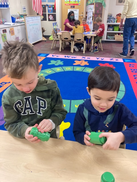 Preschool is fully engaged with STEM activities thanks to the support of a Fall Partnership Plan Grant that supplied hands-on opportunities to explore 5 Senses with listening capsules, touch mystery boxes and kaleidoscopes for our eyes.