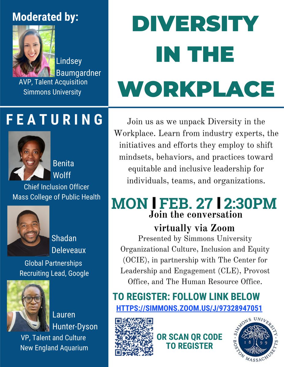 SimmonsEquity's tweet photo. Join @SimmonsEquity as we discuss DEI in the Workplace. February 27th @ 2:30PM.  https://t.co/93GVg0SLcC https://t.co/uVgJhUKPKm