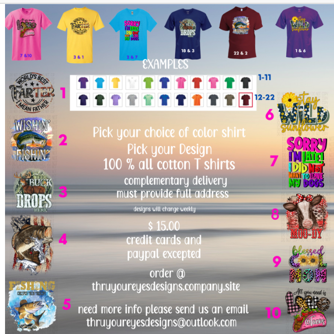 sherrie1214's tweet photo. NEW   100% cotton t shirts https://t.co/Q1dXwzfNfM 
order above link
need more info email to thruyoureyesdesings@outlook.com 
Facebook Thru Your Eyes Designs https://t.co/6NxM5s271U