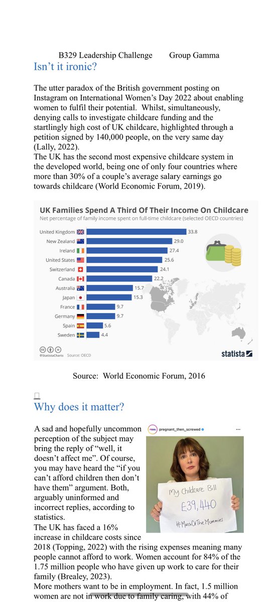 trigg_katherine's tweet photo. Please take a look at Gamma Groups #B329LeadershipChallenge 📢 

Have you got any experience on #childcare costs pushing you out of work? 💰 Speak up in our fight for more affordable childcare! https://t.co/tOTvDaJtbA