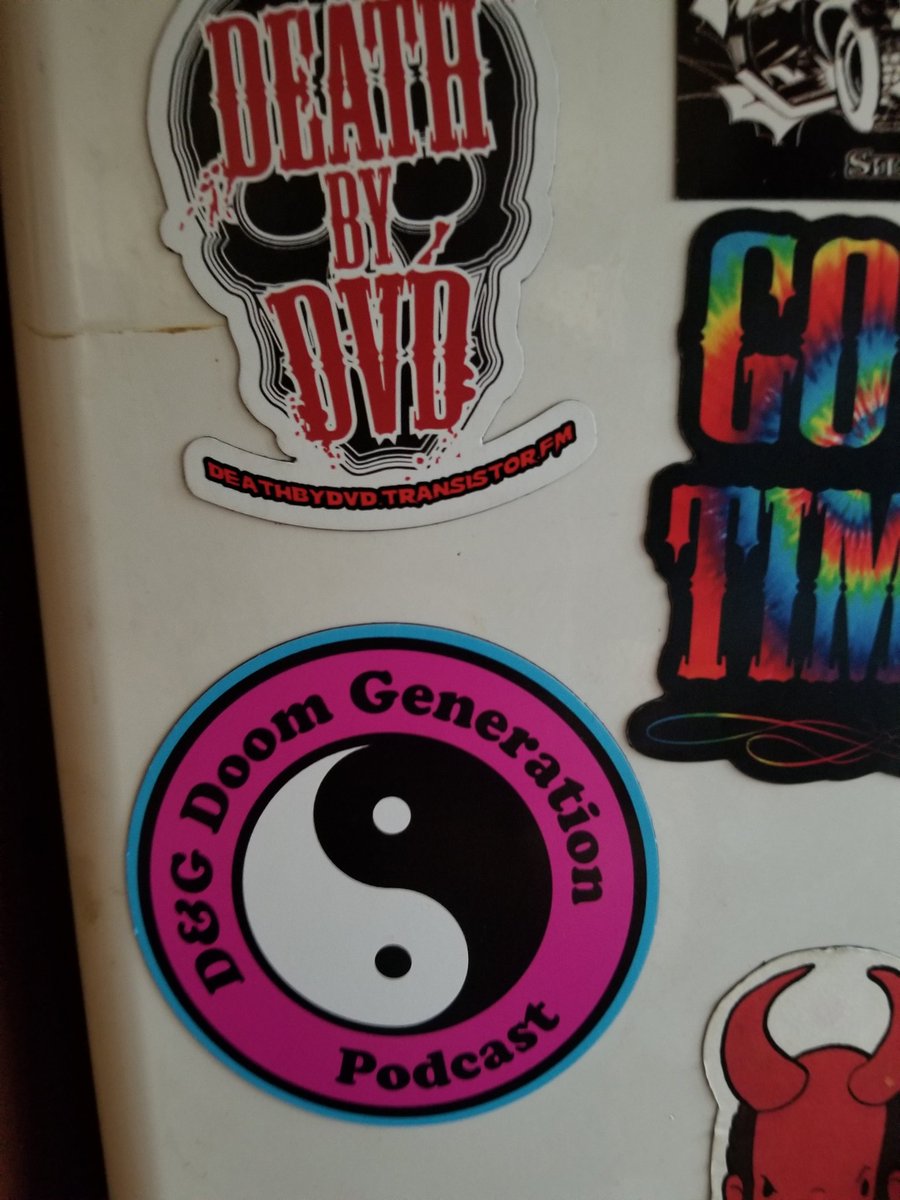 Deathbydvd's tweet photo. Nothing could go wrong with Doom & Death in the room!
Thank you @DoomGenPod for the hip magnet! You're in good company keeping the beer cold at Death By DVD studios
#DeathByDVD #DoomGenerationPodcast https://t.co/2LUmq4JTfQ