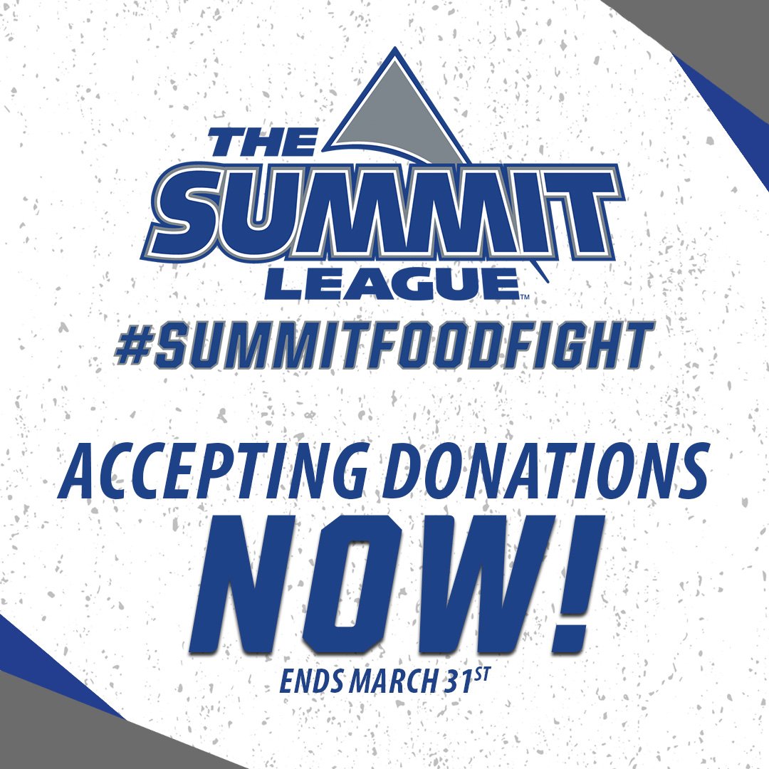 The Summit League (@thesummitleague) on Twitter photo 𝙒𝙀 𝙉𝙀𝙀𝘿 𝙔𝙊𝙐 ‼️
Help our <a href="/SummitSAAC/">The Summit League SAAC</a> in the fight against hunger and food insecurity 🥫
Learn more ➡️ bit.ly/3BpfaXZ
Donate now ➡️ bit.ly/3iFKUSg
#ReachTheSummit 𝙒𝙀 𝙉𝙀𝙀𝘿 𝙔𝙊𝙐 ‼️
Help our <a href="/SummitSAAC/">The Summit League SAAC</a> in the fight against hunger and food insecurity 🥫
Learn more ➡️ bit.ly/3BpfaXZ
Donate now ➡️ bit.ly/3iFKUSg
#ReachTheSummit
