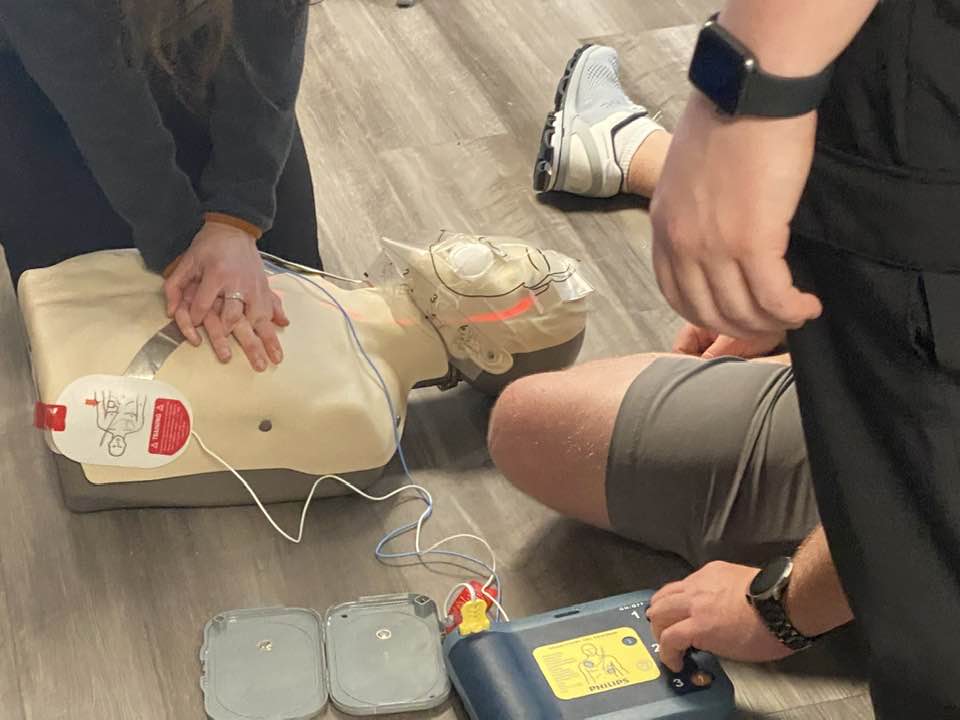 CPR and AED training as part of the Lifeguard Instructor training.  Thank you Clarksville Parks and Recreation for all you do for us! This has been a great week.