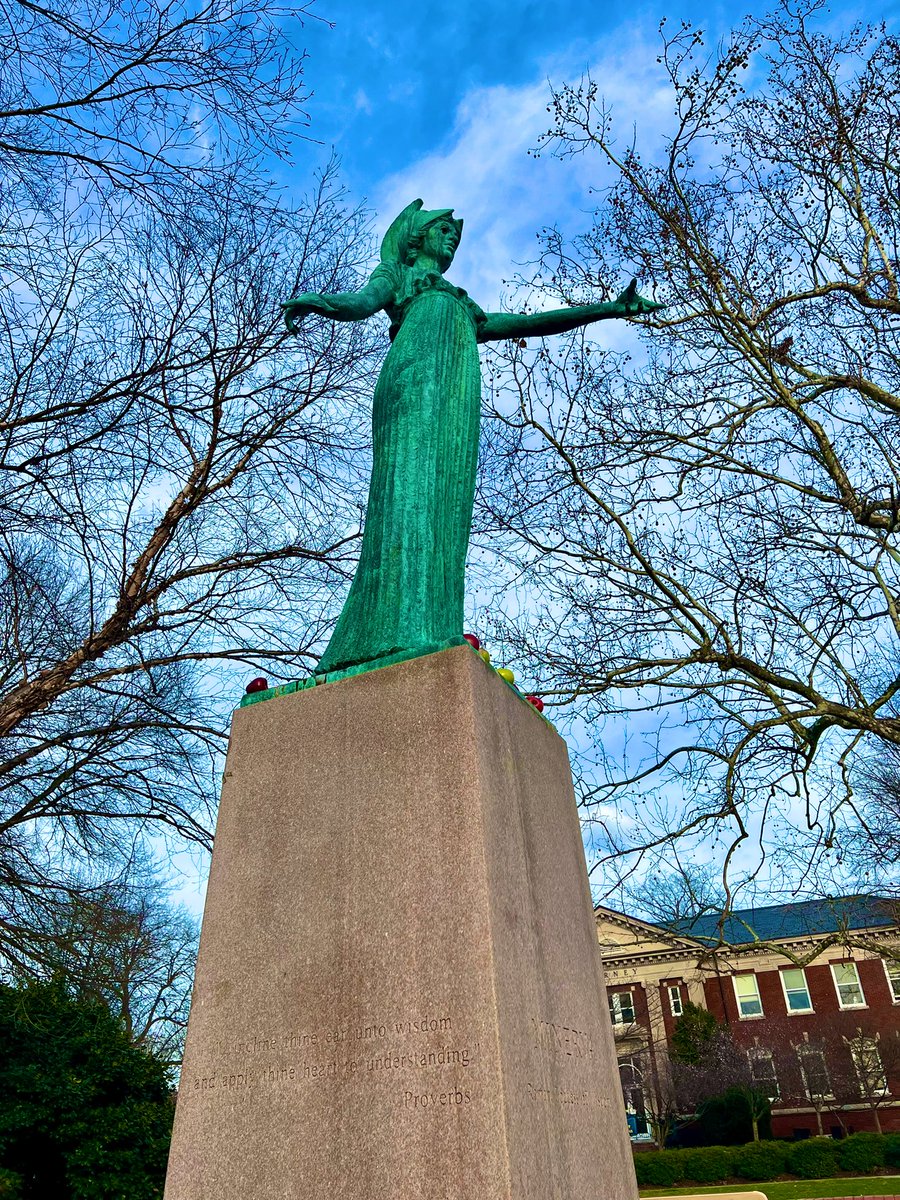 JZK60's tweet photo. Minerva on a February day at @UNCG https://t.co/j6uAewlJGD