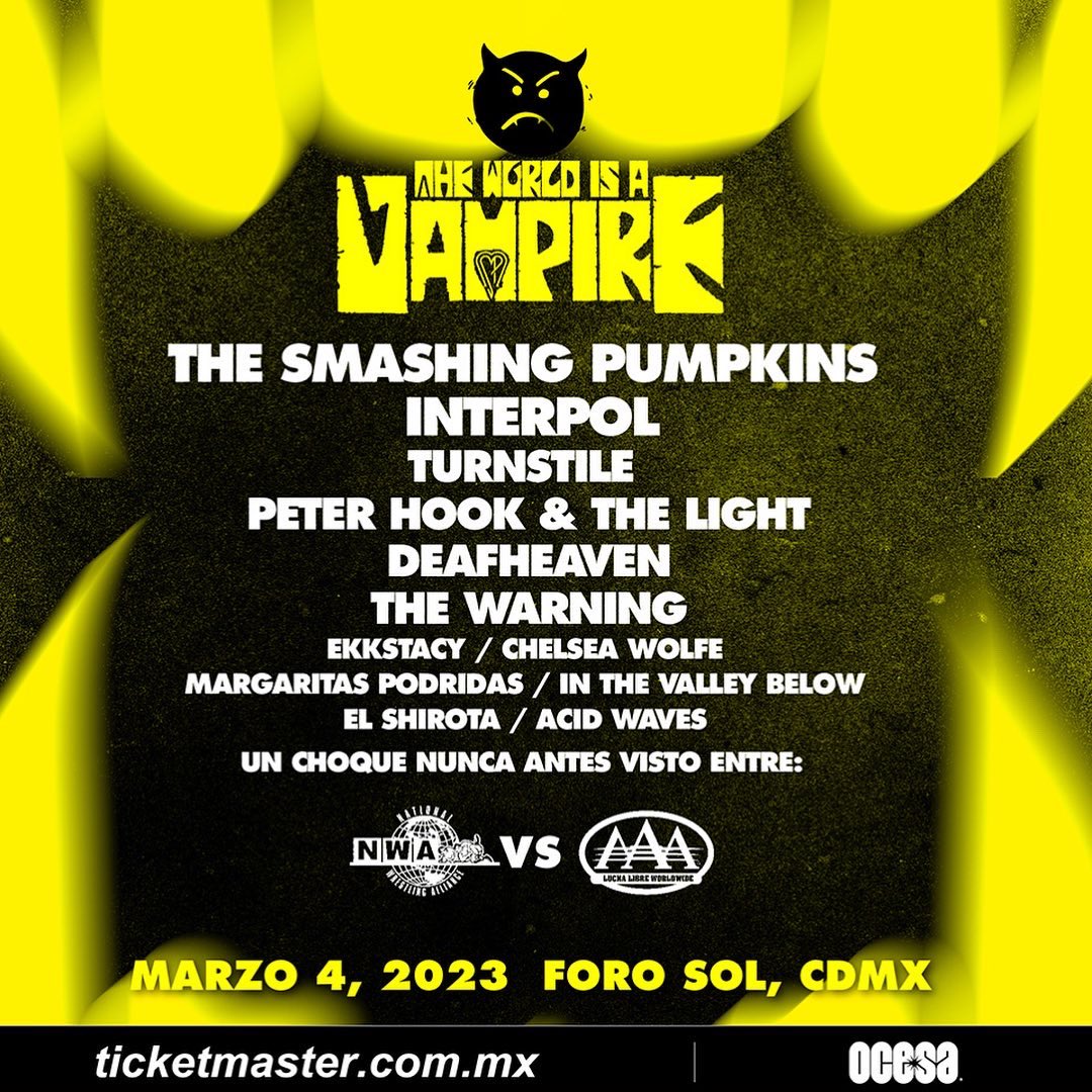 SP is coming to Mexico City on March 4 for the first ever The World Is A Vampire Festival! Tickets and VIP packages available here ticketmaster.com.mx/search?q=smash…