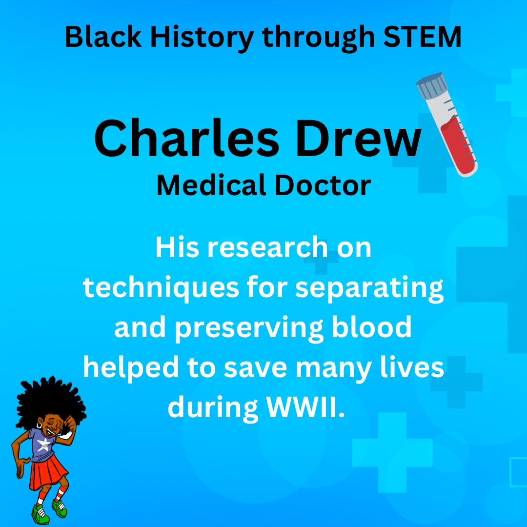 Do you donate blood or plasma? Dr. Charles Drew's blood plasma preservation techniques are still being used today! He was also the first African American to earn a medical doctorate at Columbia University! 

#RepresentationMatters #TurnUp #blackhistorymonth  #bhm  #blackstem