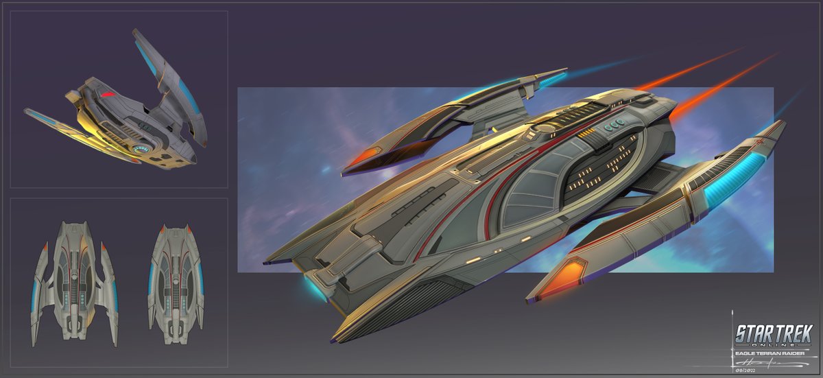 Eagle Terran Raider. Star Trek Online.
<a href="/trekonlinegame/">Star Trek Online</a>

#hectorortiz #StarTrek  #conceptart