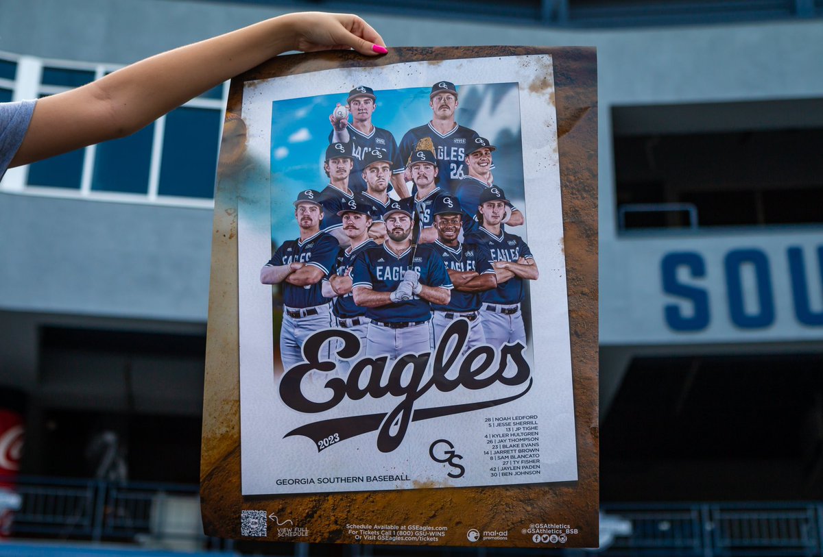 GSAthletics_BSB's tweet photo. Opening Day = poster giveaway!!! 

See y’all tomorrow at J.I. 😆

#HailSouthern https://t.co/CD0yM6mAKg