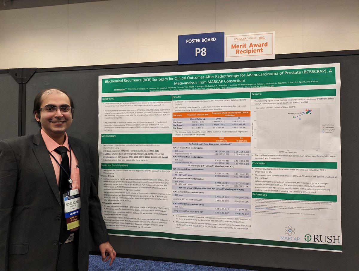 Soum_Roy_RadOnc's tweet photo. Happy to represent #marcap and @RushRadOnc Thank you so much to two of the greatest mentors @AmarUKishan @DrSpratticus and thank you to @RushRadOnc @GauravMarwahaMD and @DrNikhilJoshiMD for the opportunity to chase my passion. I am humbled. https://t.co/NFiwxL7Vfn