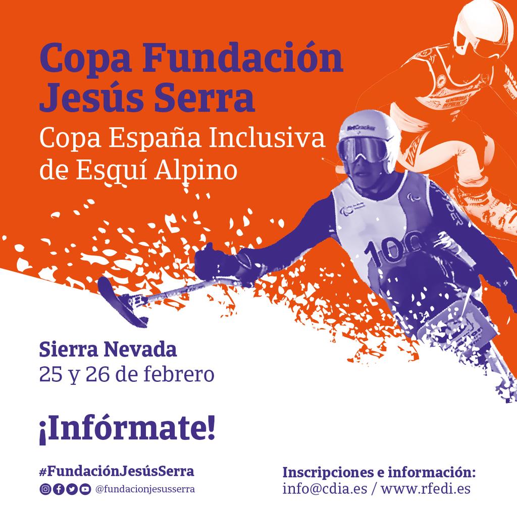 CdiaAran's tweet photo. En solo dos semanas celebramos en Sierra Nevada la segunda prueba del circuito de la Copa de España 🇪🇸 inclusiva @FundJesusSerra de esquí alpino

Contamos contigo
25 y 26 febrero

Información 👇 
https://t.co/7KIIRpo2ki
⛷⛷⛷
#esqui #SierraNevada #deportesdenieve #TeamCDIA https://t.co/HZ0D3KJL51