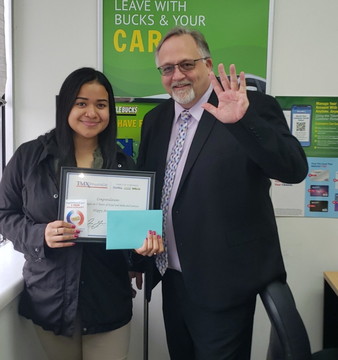 Wow, seems like just yesterday that Yuri was the CSR hired at TM Buford. Look at you now, 5 years and running your own location with a new baby CSR on the way. 😆 Happy Anniversary Yuri!