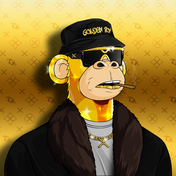 cryptovalky's tweet photo. @moneymindedapes did it again! There #TopGApe collection is out on @onXRPdotcom 🏆 They made the OG custom MMA in TGA edition!!! Will you look at this freaking TGA Golden Boy!!!! Speechless!! https://t.co/84RJflqN6t
