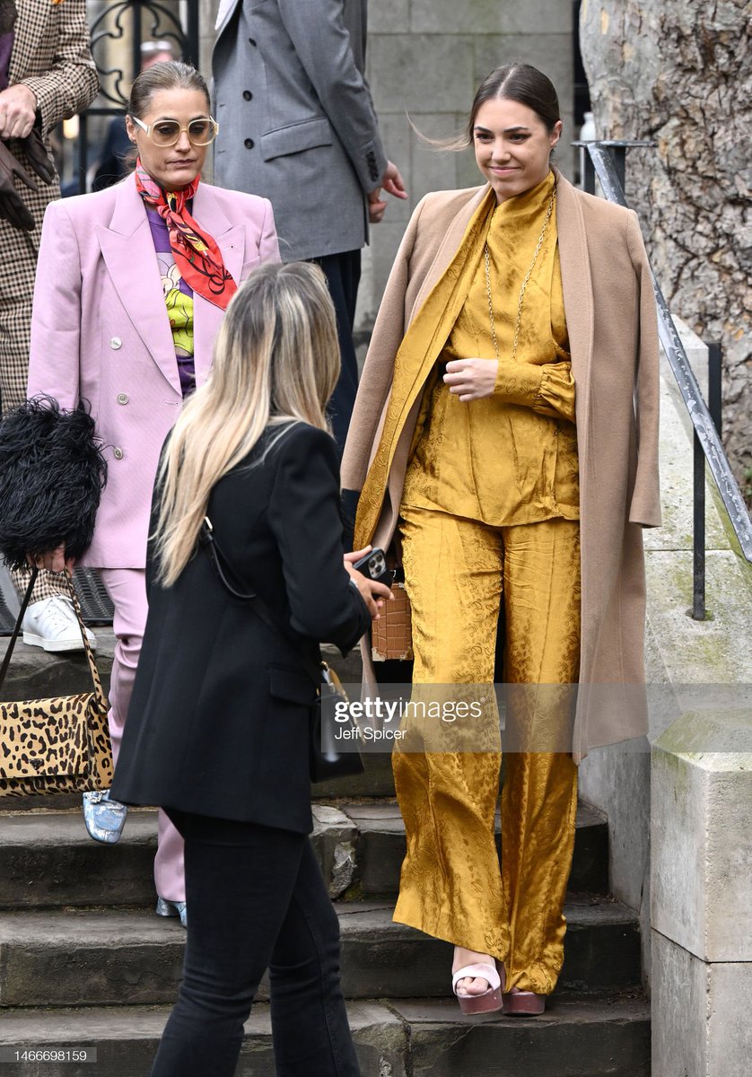 YLBofficialsite's tweet photo. Yasmin, Simon, and Amber at a service to honor Dame Vivienne Westwood, who died last December, 16 Feb 2023 https://t.co/MTJj6rjuMd