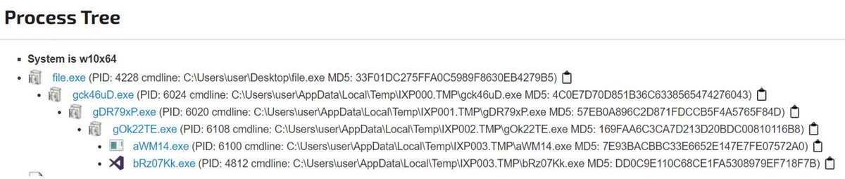 neonprimetime's tweet image. first in the #joesandbox  report I notice lots of child processes which is interesting

2/N