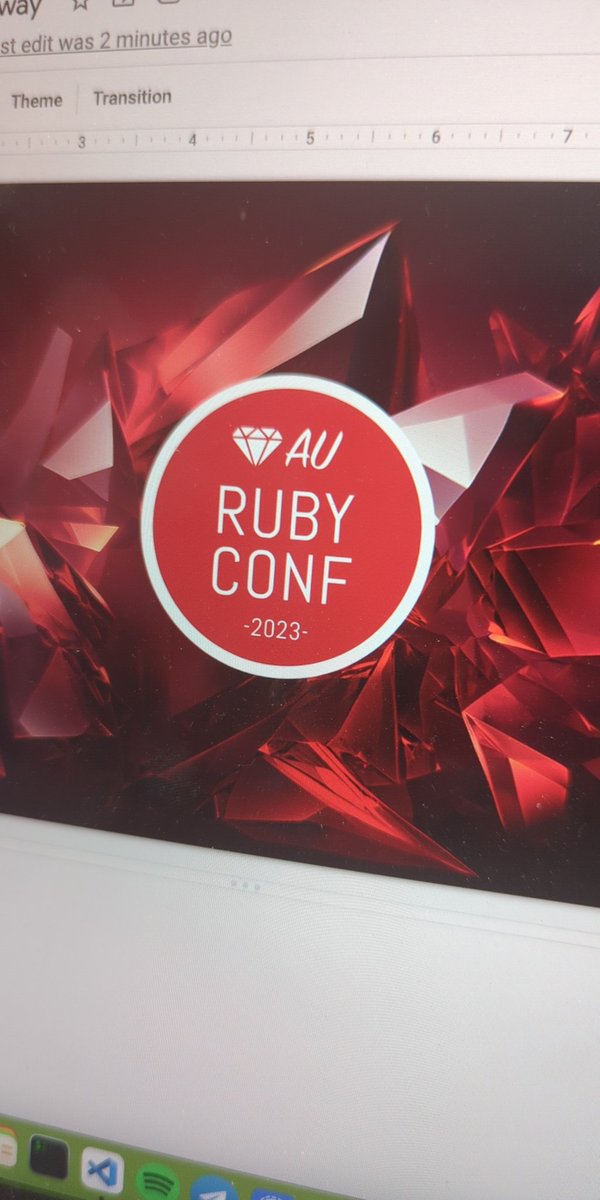 igasgeek's tweet photo. Getting ready to present today at #rubyconf_au. Time to rearrange the slides 😅 https://t.co/BYO7NzEsPY