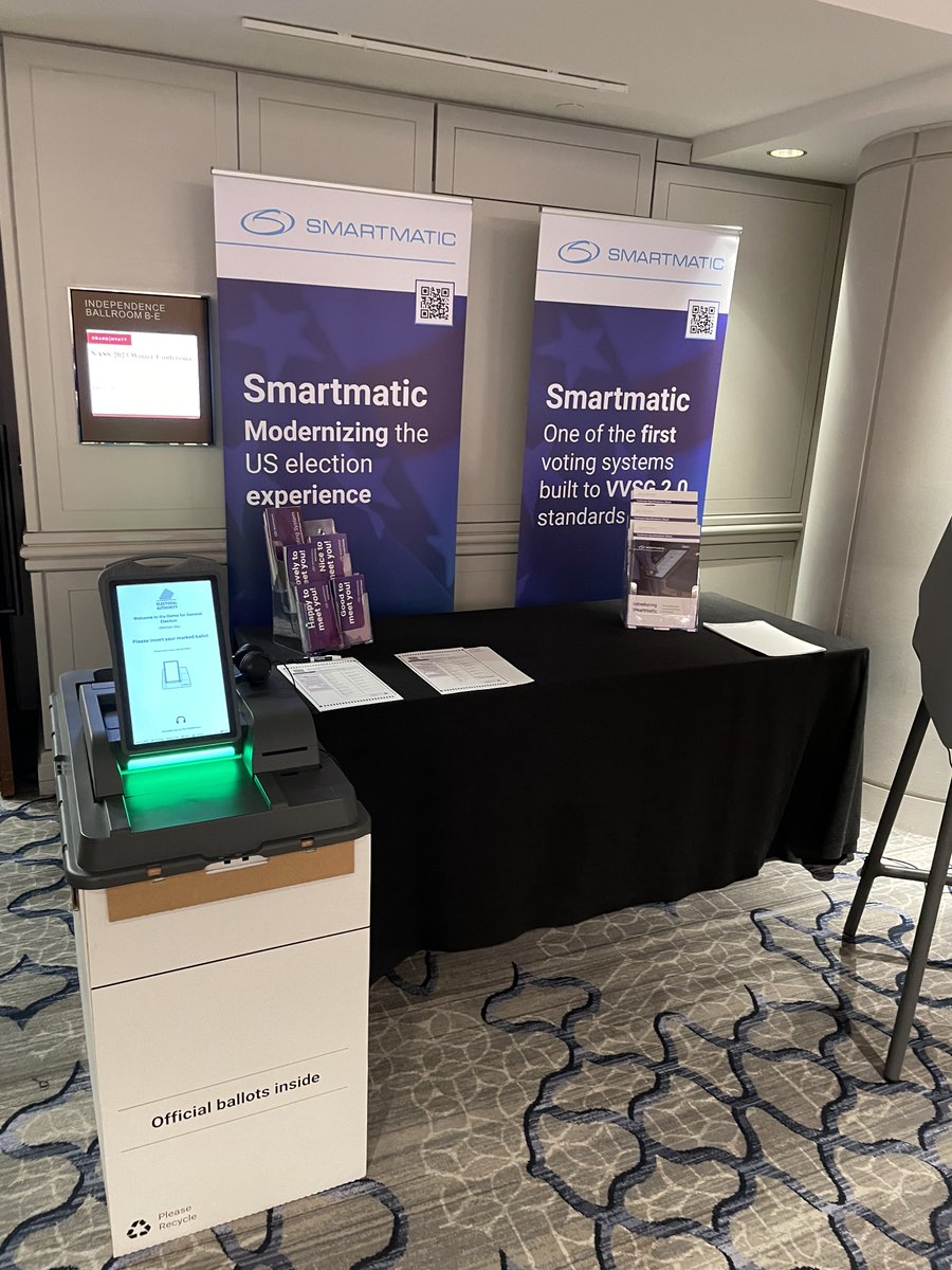 smartmatic's tweet photo. Smartmatic is once again leading the way! We are the first company to submit voting technology for US federal certification under the Election Assistance Commission’s new VVSG 2.0 guidelines https://t.co/IlxzGSCZIr https://t.co/uMlUpw1HwL