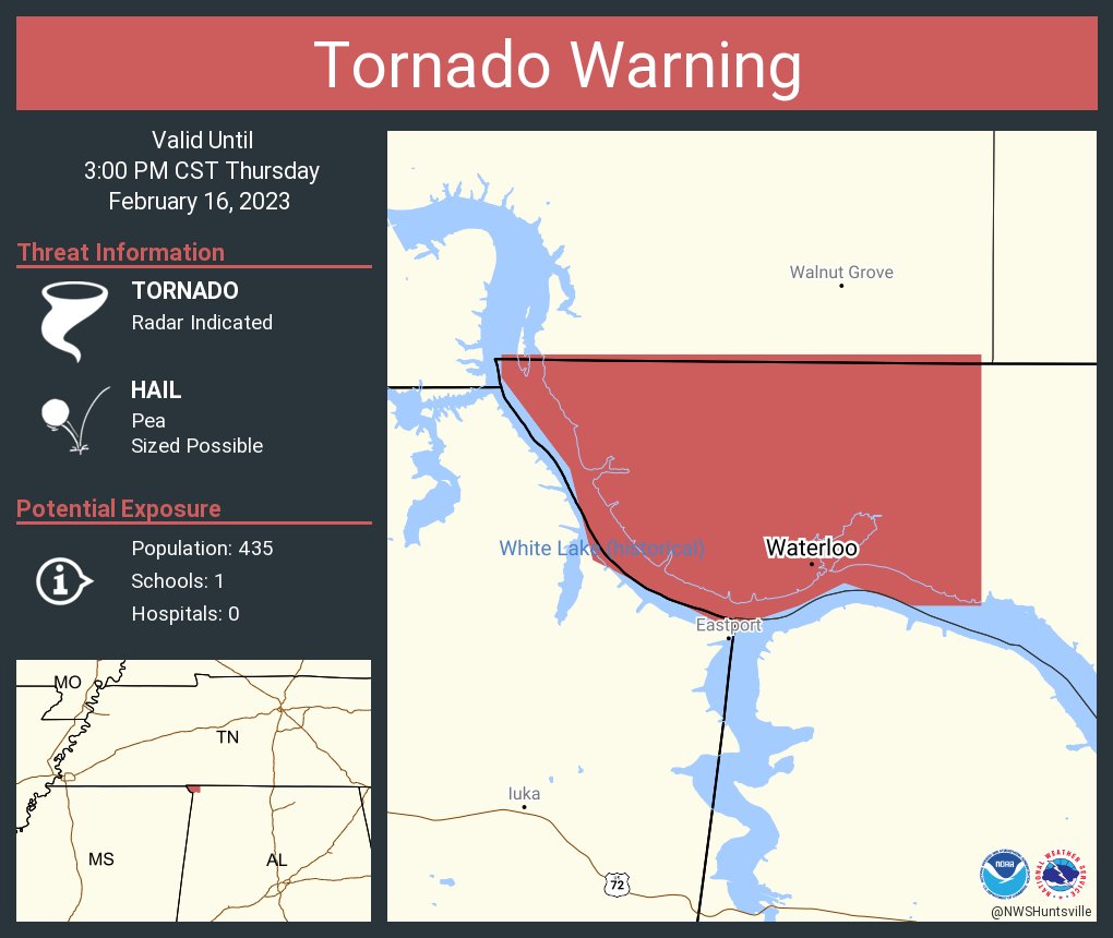 NWS Tornado on Twitter "Tornado Warning continues for Waterloo AL