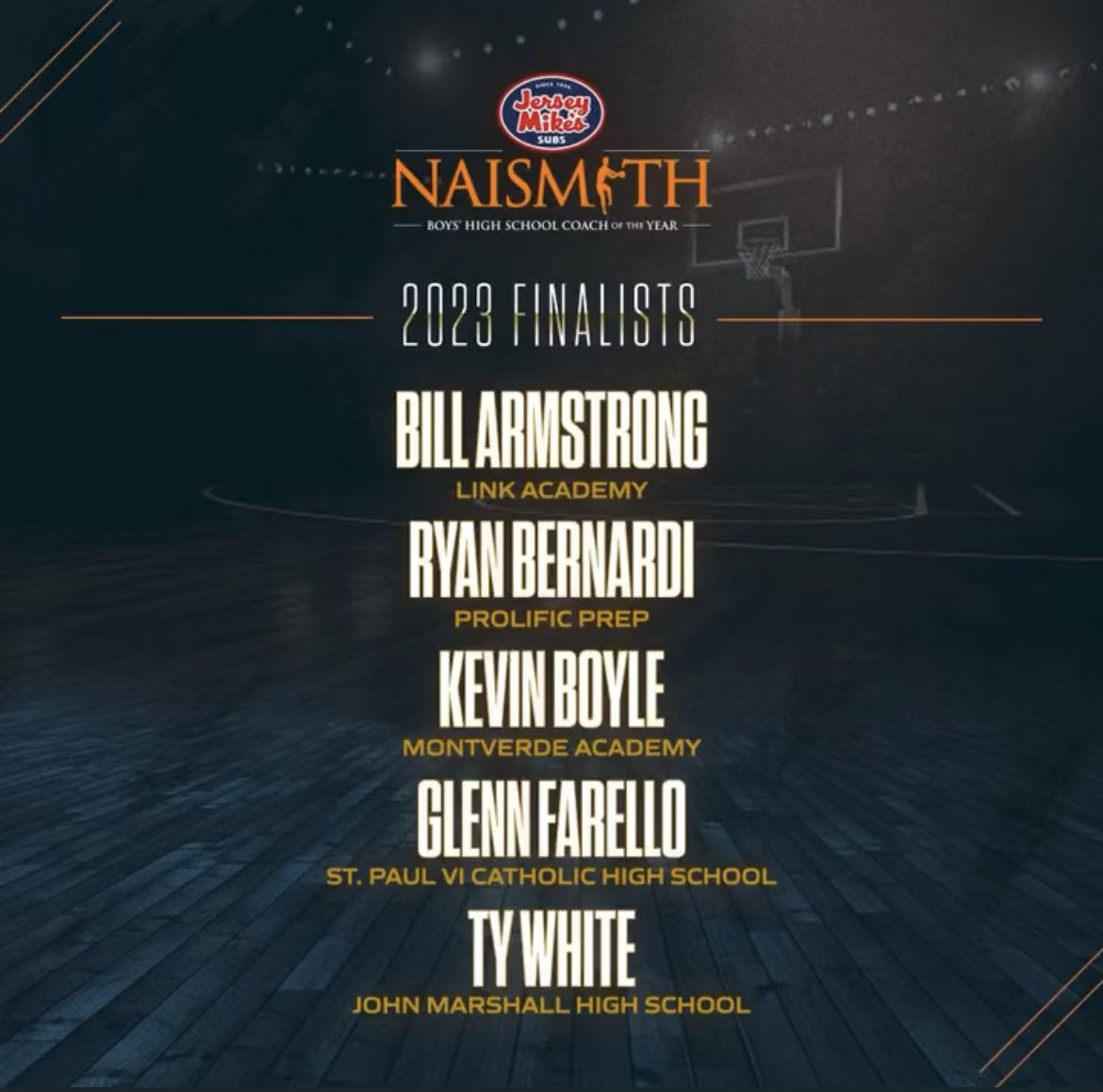 Congrats to <a href="/Coach_Bernardi/">Ryan Bernardi</a> on being a <a href="/NaismithTrophy/">Naismith Awards</a> Coach of the Year Finalist.