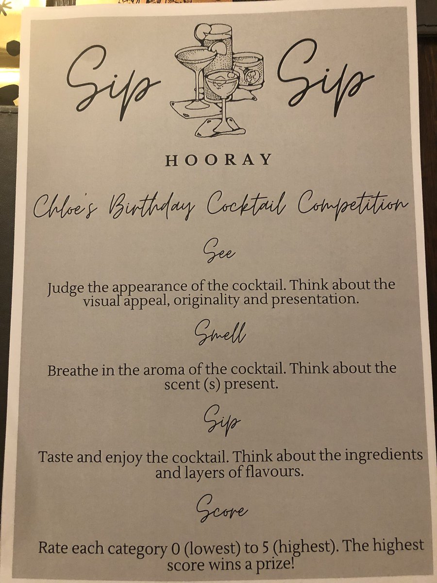 Ready for our cocktail competition - going to be fun 🍸🍹