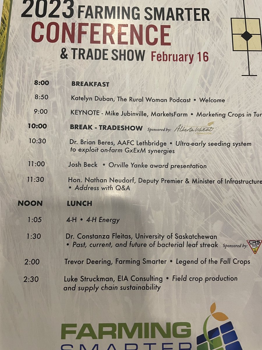FPGenetics's tweet photo. María Constanza Fleitas @ConstanzaFleit presented some great information today @FarmingSmarter on #bacterialleafstreak and properly identifying and reporting the problem #FSConf23 #WestCdnAg #cerealseedexperts https://t.co/WZAAbLrj70