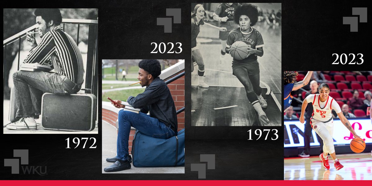 wku's tweet photo. We’re stepping back to the 70s and 80s for #ThrowbackThursday today. ✌🏾

Over the past few weeks, Hilltoppers have been celebrating moments in Black History at WKU through recreating photos.  

Learn more about the photos and their history at https://t.co/ahJQ6NUNTz or 🧵⤵️

#WKU @WKUISEC @WKUAlumni