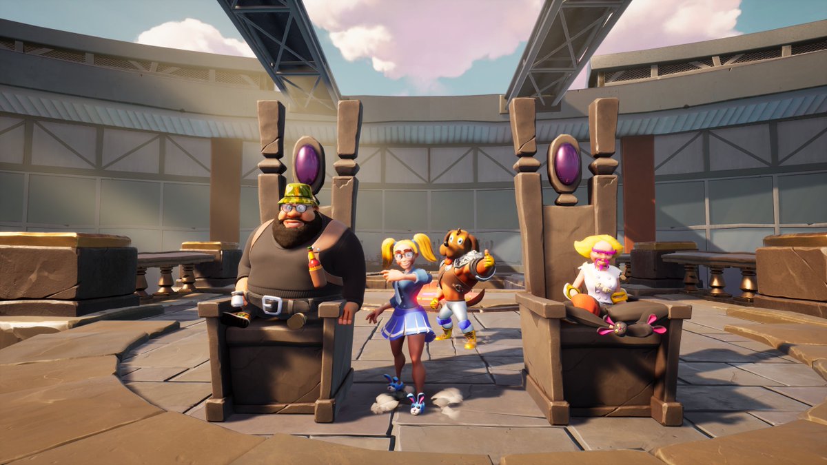 Rumbleverse's tweet photo. Tune in tomorrow at 3PM CT as Technical Director
@Krazhier, Audio Engineer @Mic_Metz, and Lead Designer @TheKeits launch into the Rumble with @Keeman45. We will take a look behind the scenes of Rumbleverse and jump into Quad matches with the community. 

https://t.co/nyhVG349rs https://t.co/uhTPl0MrOA