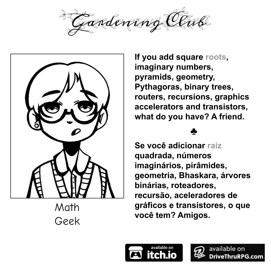 wizardofoxgames's tweet photo. You know what's even better than solving differential equations? Solving a mystery.

Grab your friends and search for clues in this free #oneshot TTRPG! https://t.co/my7ckh35uT
