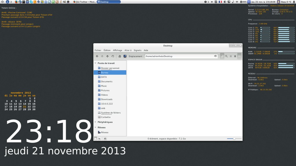 _adriend_'s tweet image. J'ai retrouvé des screenshots de mon PC sous #Fedora #Cinnamon en 2013 !
Elle était en dual boot avec #CalculateLinux KDE !
Ces captures ont 10 ans !!!