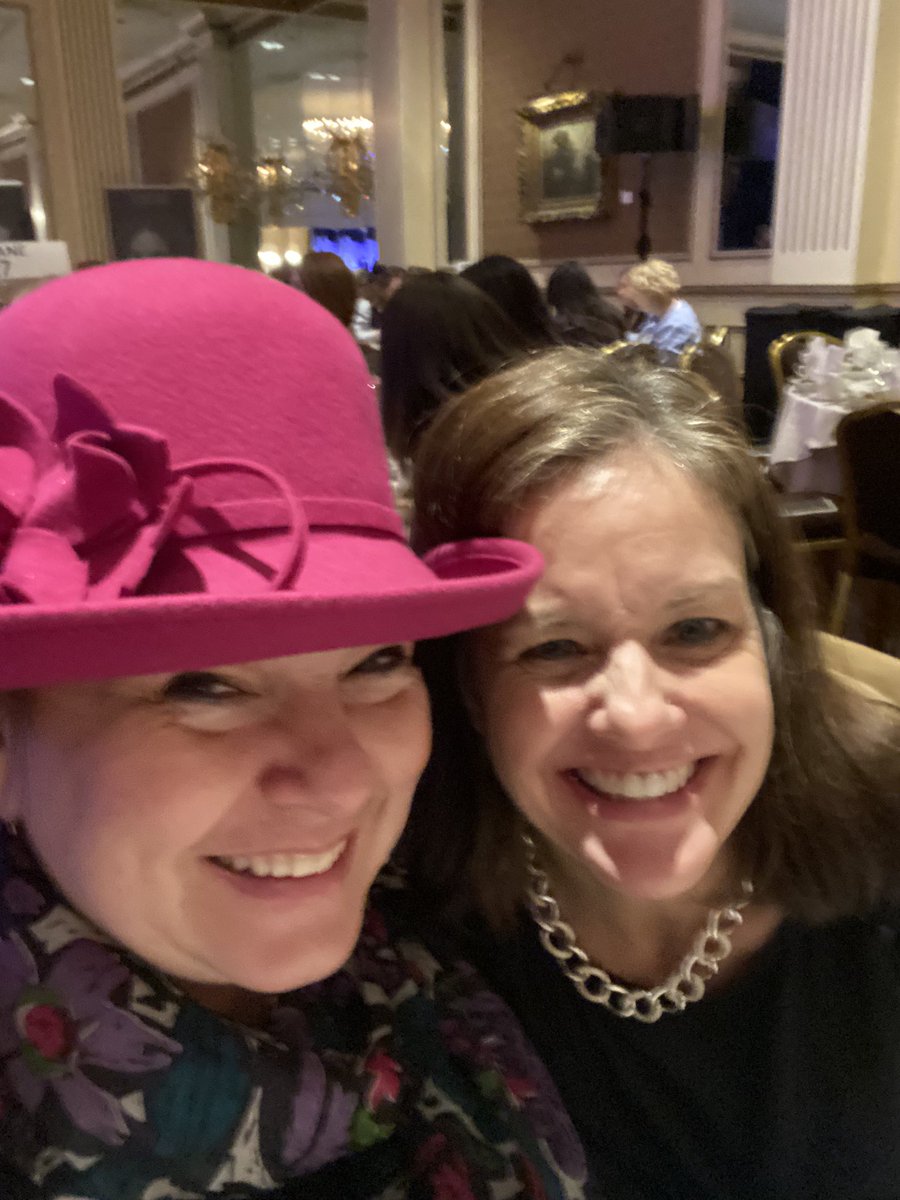 CarolVinMKE's tweet photo. Congrats to winners - despite snowstorm a gr8 turnout for @TEMPOMilwaukee at @PfisterHotel  for #TEMPOmentorAwards! Were you there too? (Opp to wear a pony w/lady hat 4me! #fashion do or don’t? U be the judge!) w/ JA’s Jenny G at Aspiriant table (thx Mary Ellen!) https://t.co/ARPt7Bq3MM