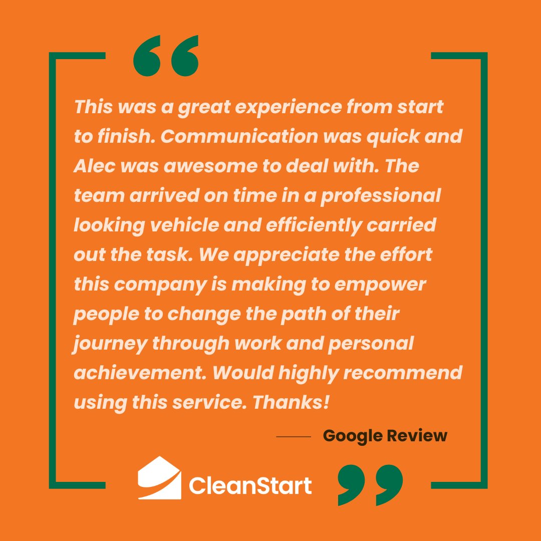 CleanStartBC's tweet photo. The team absolutely loves receiving positive Google reviews from our incredible customers. We have the best team and the best customers! ⭐ #difficultdoneright #socialenterprise #cleanstartpropertyservices #vancouver #junkremoval #cleaning #pestcontrol https://t.co/XBreeBsdNF