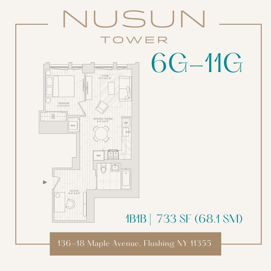 grevgllc's tweet image. #Nusuntower G-line is a spacious 1B1B with an open view of downtown flushing. This spacious open layout surprisingly includes an additional den area. You can convert it into a home office or a kid&apos;s room... you name it!!#modelroom #modelunit #nycluxurycondo #1bedroom #1bedwithden