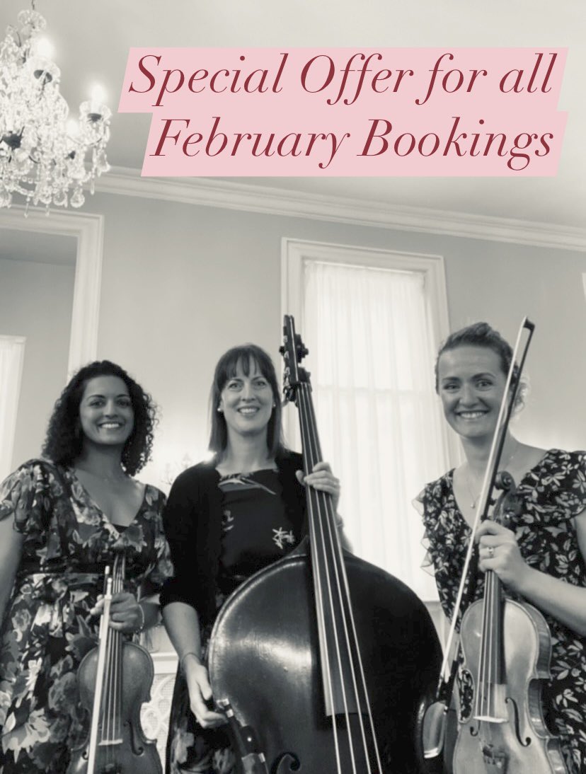 TrilogyStrings's tweet image. Congratulations to all the newly engaged couples out there! To celebrate Valentine’s Day, any bookings made by the end of February 2023 will receive a 10% discount. Make your wedding truly memorable with the addition of live string music #weddingideas #weddings #musician