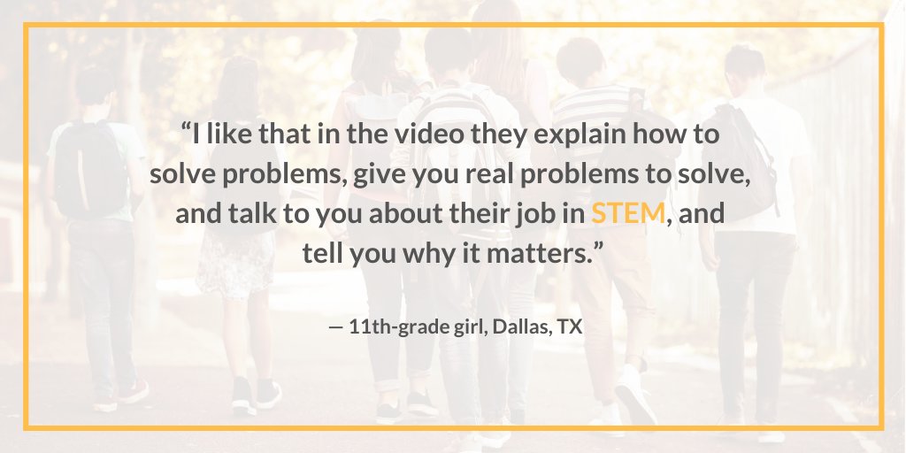 We’re on a mission to help teach students about careers in STEM! Students are more likely to be interested in the field if they understand what skills are required &amp; what jobs are available after graduation. #STEMcareers