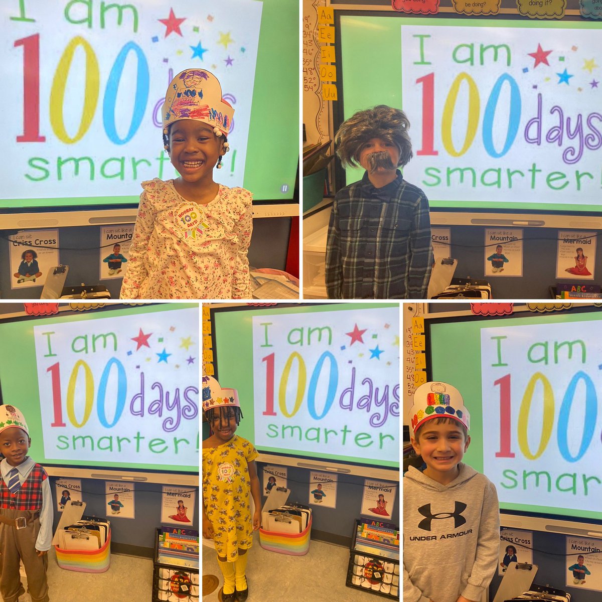 These Kindergarteners could not have been more excited to celebrate the 100th Day of School! We had so much fun today! @jentealteach #OnlyWB #100thdayofschool