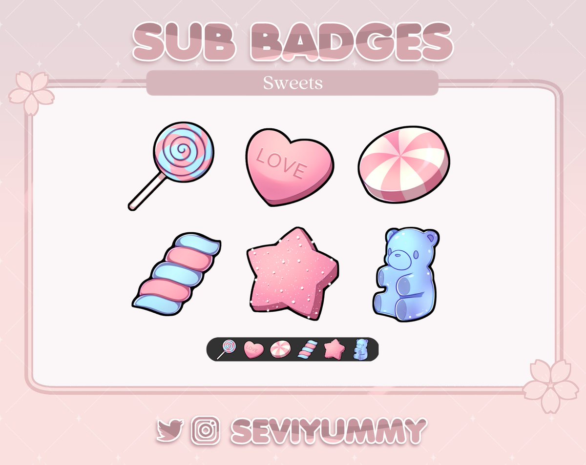 ✨ NEW Pay To Use Sub Badges✨

🌸  $5 each set 🌸

You can find these and more on my Etsy and Ko-Fi!
https://t.co/3NmXis57CD
https://t.co/hoJ9Rpdaz9 