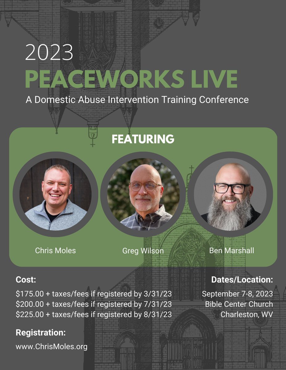 PeaceWorks_CM's tweet photo. REGISTRATION IS OPEN!

We are excited about this event and are eager to see how the Lord will use these session topics and these speakers to engage and equip more helpers in domestic abuse response ministry. 

Visit https://t.co/OygzDvL2RA for event and registration information! https://t.co/fUtGYcaKP2