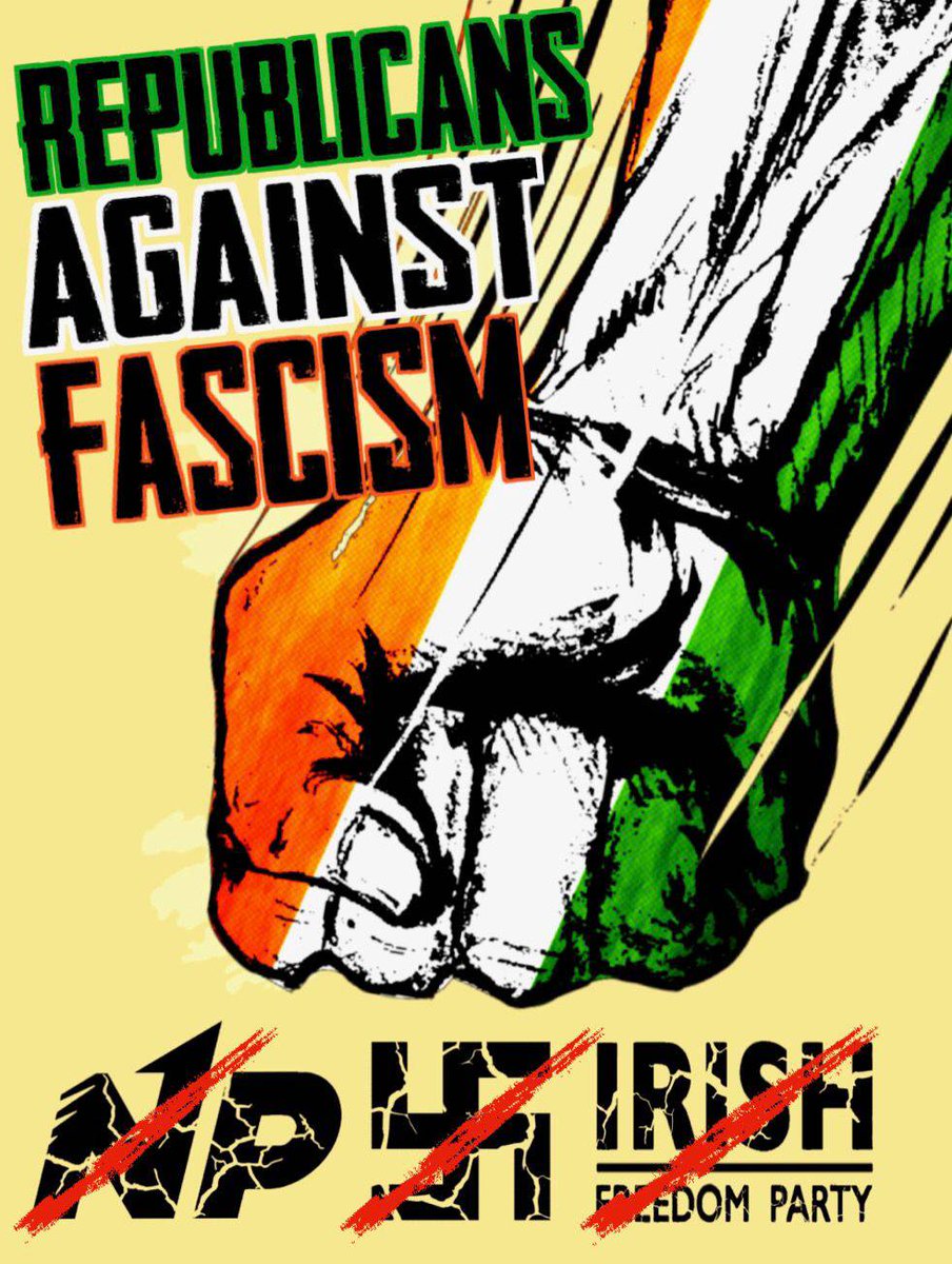 RepublicansAF's tweet image. The Irish Freedom Party, National Party and other fascist scum are attempting to hijack our proud tradition of Republican struggle. 

Republicans must work together as a united front to crush fascist organisations in Ireland!

#nopasaran #antifascist #republicansagainstfascism